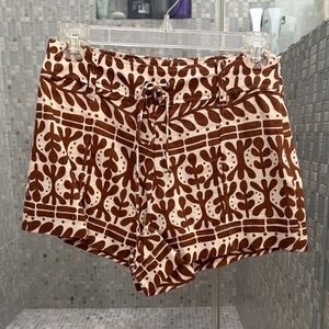 NWOT Zara Linen Patterned Women's Shorts - XS